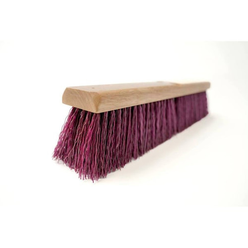 Renown Polypropylene Heavy Sweep With 3-1/4" Trim, 18", Maroon