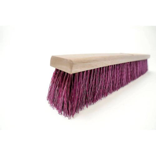 Renown Polypropylene Heavy Sweep With 3-1/4" Trim, 24", Maroon
