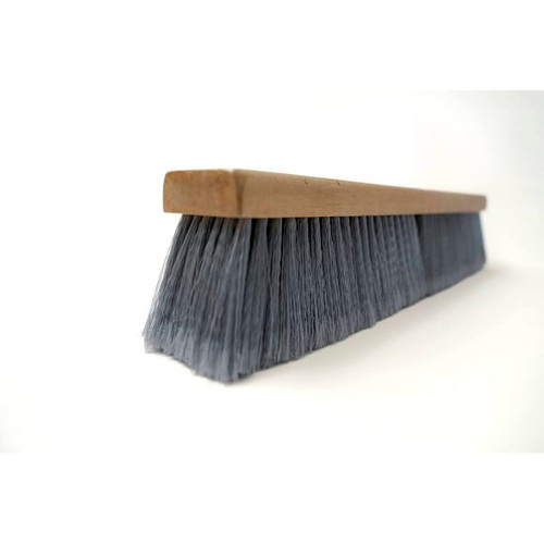 Renown Polypropylene Broom Fine Sweep Flagged With 3" Trim, 18", Gray