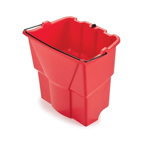 Rubbermaid Commercial Wavebrake 18 Qt Dirty Water Bucket, Red