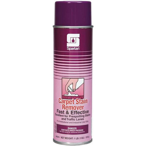 Spartan Carpet Stain Remover, Aerosol Can, 18 Oz, Case Of 12