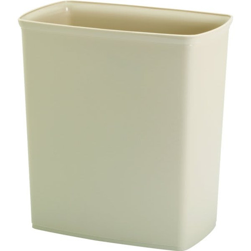 Hapco Design Line 9 Quart Plastic Trash Can, Ignition Resistant, Bone