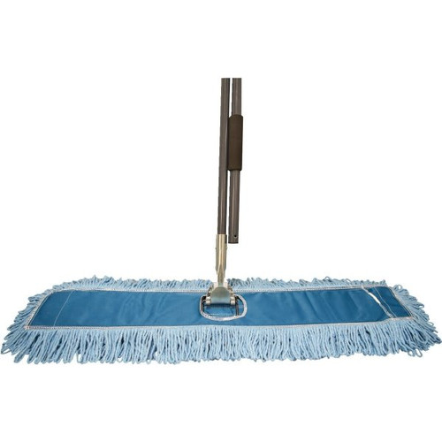 Renown Looped-End Dust Mop Kit W/ Click-N-Go Handle (Blue)