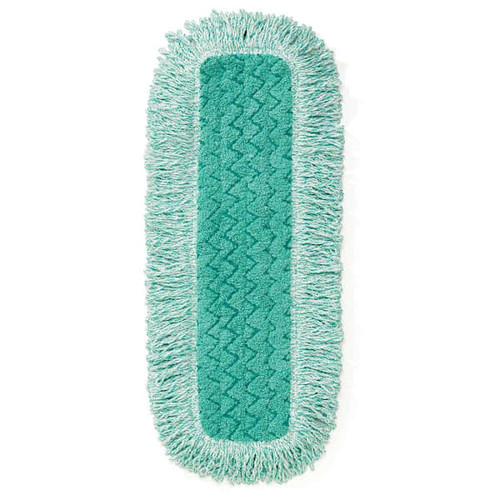 Rubbermaid Commercial HYGEN 18 In. Microfiber Dust Pad With Fringe, Green