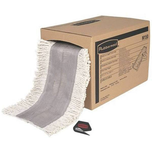 Rubbermaid Commercial Cut-To-Length Dust String Mop Head,  5" X 40 ', White