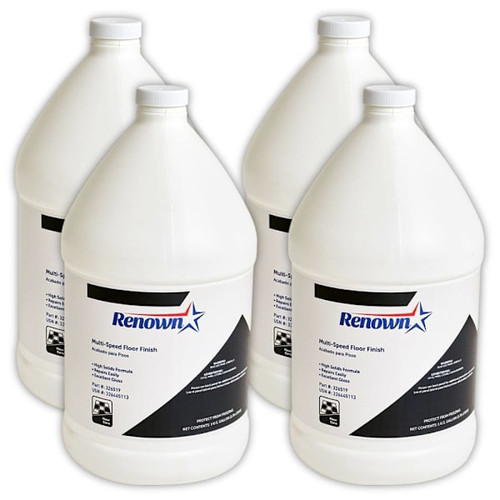Renown Multi Speed Floor Finish, Fragrance Free, 1 Gal, Case Of 4