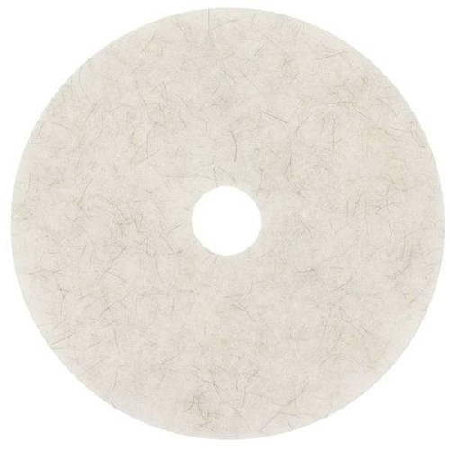 3M White Floor Pad, 19", Natural Blend