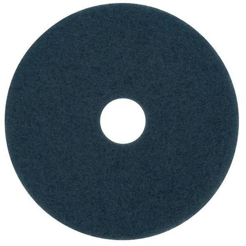 3M Floor Machine Pad, 20", Blue, Package Of 5