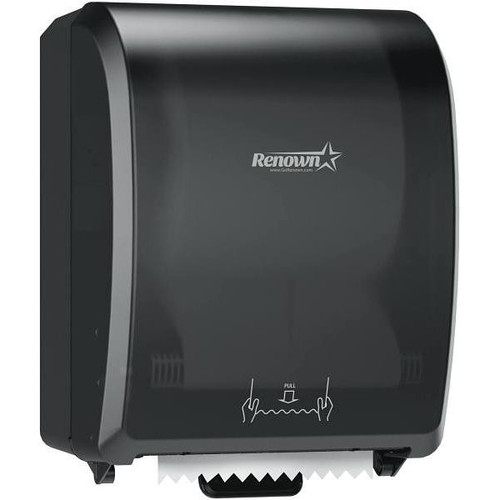 Renown 7.5" Mechanical Paper Towel Dispenser, Black