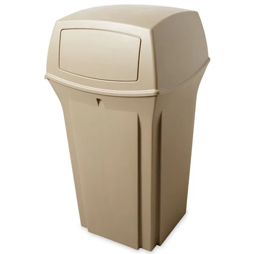 Rubbermaid Commercial 35 Gallon 2-Door Ranger Trash Can (Beige)