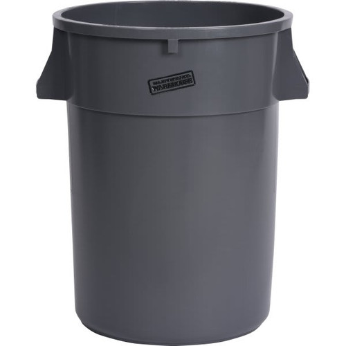 Maintenance Warehouse 44 Gallon Round Waste Receptacle W/ Handle (Gray)