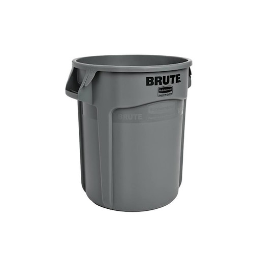 Rubbermaid Commercial BRUTE 20 Gal. Round Trash Can, Vented, Gray