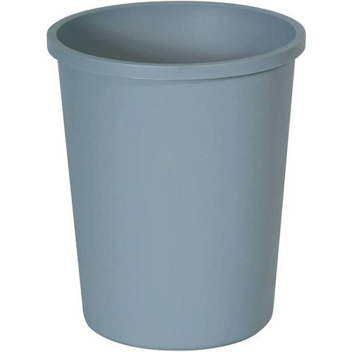 Rubbermaid Commercial Untouchable Round Trash Can, 11 Gal, Grey