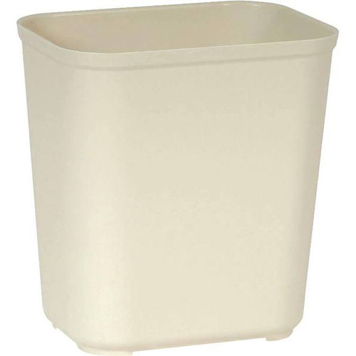 Rubbermaid Commercial Rectangular Fire-Resistant Trash Can , 7 Gal., Beige