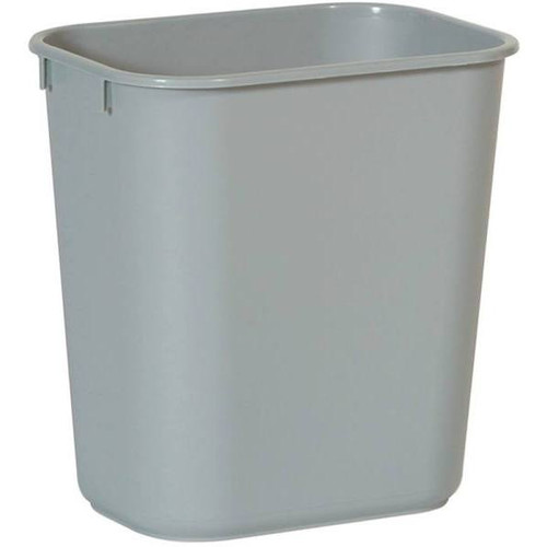 Rubbermaid Commercial 3.4 Gal. Rectangular Deskside Trash Can (Gray)