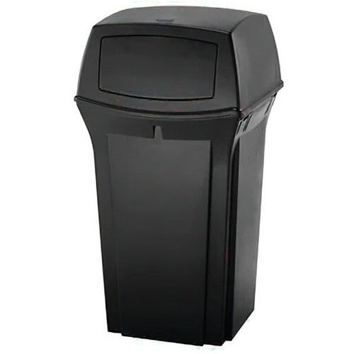 Rubbermaid Commercial Ranger 45 Gallon 2-Door Trash Can (Black)
