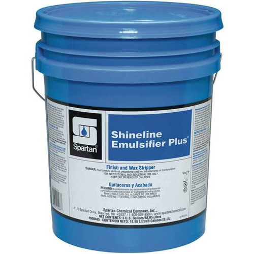Spartan Shineline Emulsifier Plus Floor Finish Remover, Fresh Scent, 5 Gal