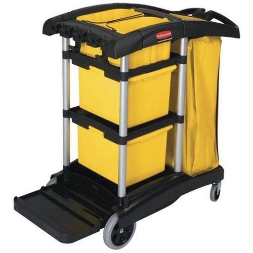 Rubbermaid Commercial High Capacity Janitorial Cart With Bins