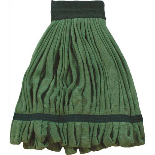 Renown Microfiber Tube Mop Head With Canvas Headband, Large, Green