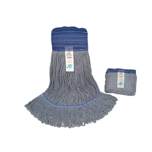 ABCO Medium Blended Looped Mop, 5" Headband, 20 Oz., Blue, Green Seal Certified