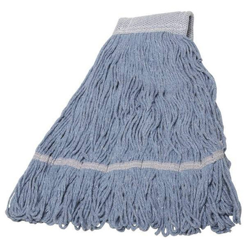 Alphapointe Inhibitor Wet Mop Head, Looped-End, 20 Oz., Blue, Case Of 12
