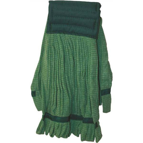 Renown Microfiber Tube Mop Head With Canvas Headband, Medium, Green