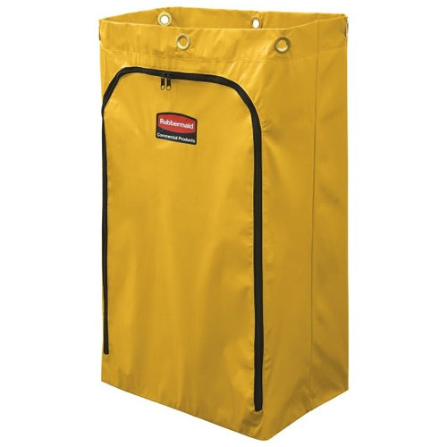 Rubbermaid Commercial 24 Gallon Vinyl Janitor Cart Replacement Bag (Yellow)
