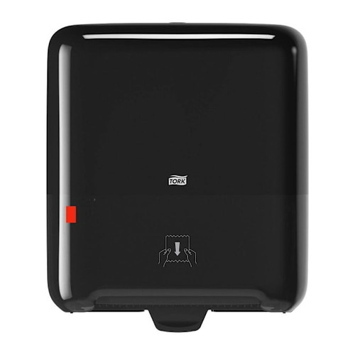 Tork Matic Automatic Paper Hand Towel Roll Dispenser, One-At-A-Time Dispensing, Elevation Range, Black, H1