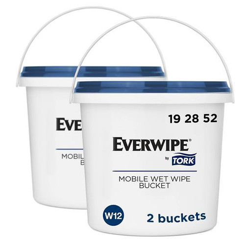 EVERWIPE By Tork Mobile Wet Wipe White Reusable Bucket Use W/Wet Wipe Jumbo Roll