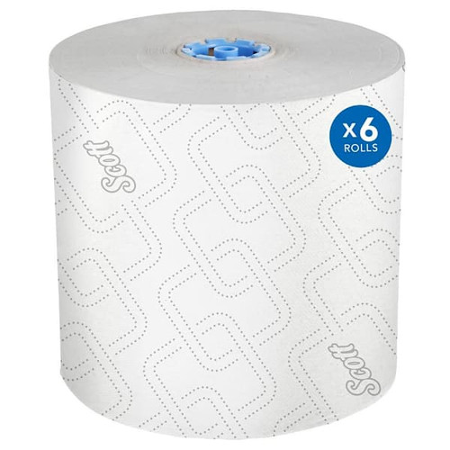Scott PRO High-Capacity Hard Roll Towels, 25702, For Blue Core Hardwound Dispensers, White, Case Of 6