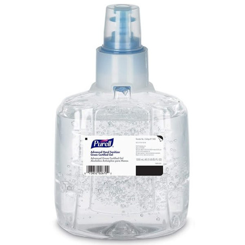 Purell 1200 Ml Advanced Green Certified Hand Sanitizer Gel For Ltx Touch-Free Dispenser (2-Case)
