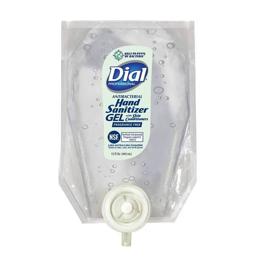 Dial Corporation Antibacterial Gel Hand Sanitizer Refill-Versa Disp Ff, Case Of 6