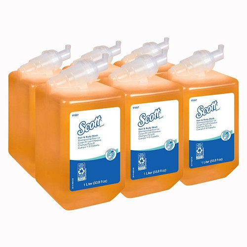 Scott Citrus Hair And Body Wash, 1 L Capacity  Case Of 6