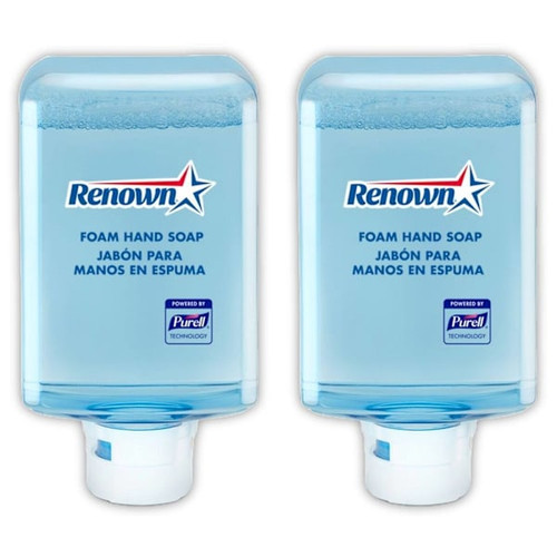 Renown Rb10 1200 mL Clean Release Fragrance-Free Foam Hand Soap Refill For Renown Rb10 Dispensers, Case Of 2