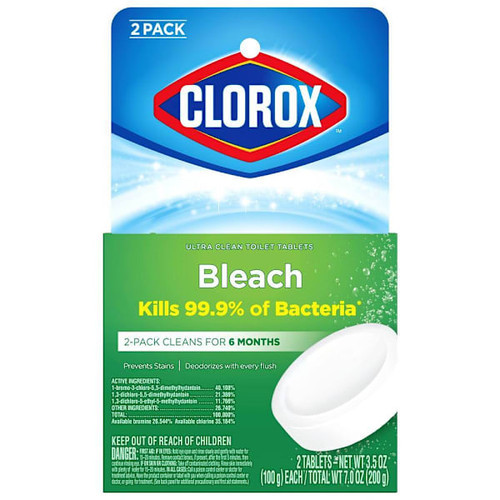 Clorox Ultra Clean Toilet Tablets With Bleach, 3.5 Oz, Package Of 2