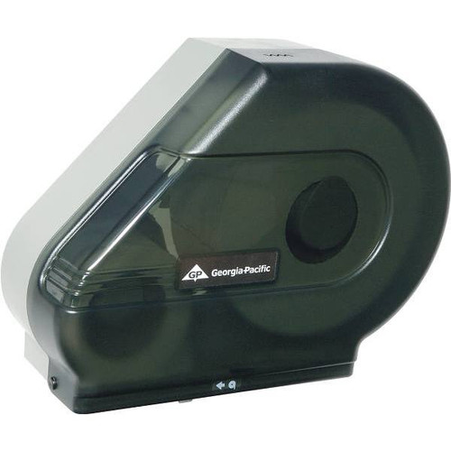 Georgia Pacific Jumbo Jr. Toilet Paper Dispenser, Translucent Smoke, Stub Roll
