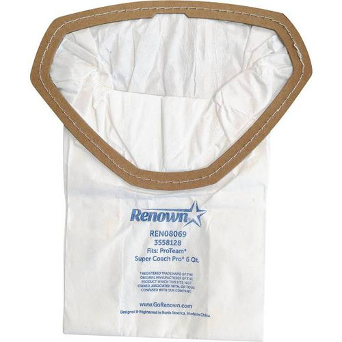 Renown Vacuum Bag For ProTeam Super Coach PRO 6 Qt, Package Of 10