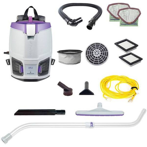 Proteam Gofit 3 Qt. Corded Backpack Vacuum W/ Floor Tool, 6 Filters & Wand