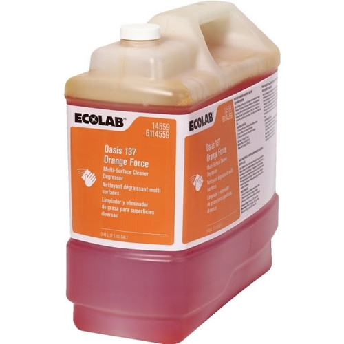 Ecolab Oasis 137 Orange Force All Purpose Cleaner 2.5 Gallon
