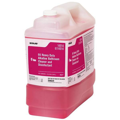 Ecolab 2.5 G. 66 Heavy Duty Alkaline Bathroom Cleaner And Disinfectant