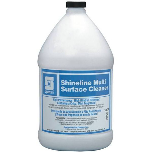 Spartan Shineline Multi-Surface Cleaner, 1 Gal, Mint Scent, Case Of 4