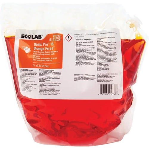 Ecolab Oasis Pro 16 Orange Force, 2 Liter, Case Of 2