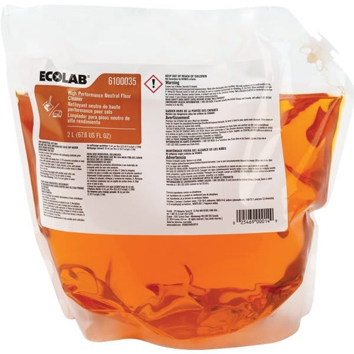 Ecolab High Performance Neutral Floor Cleaner, 2 Liter, Case Of 2