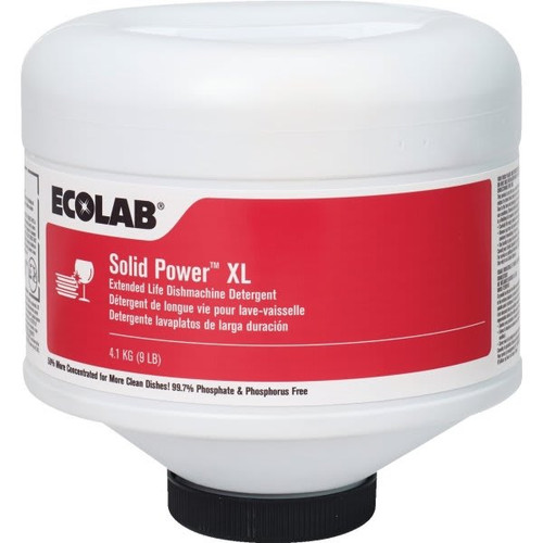 Ecolab Solid Power Xl  Machine Warewash Detergent, 9lb  (4-Case)