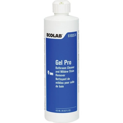 Ecolab Gel Pro Bathroom Cleaner And Mildew Remover 16oz, Case Of 12