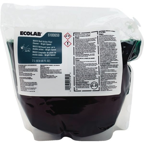 Ecolab Maxx Dual Action Floor Cleaner Bright Speed 2 Liter, Case Of 2