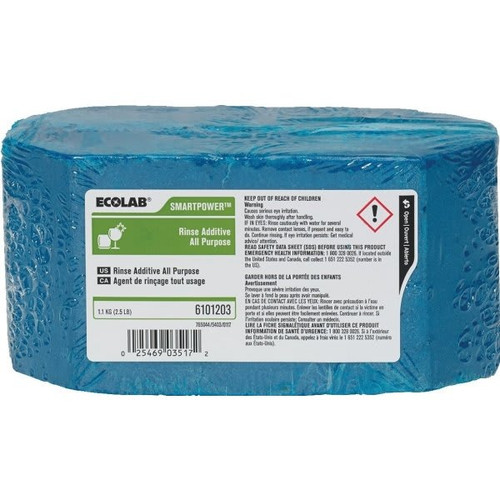 Ecolab Smartpower Machine Warewash Rinse Additive All Purpose 2.5 Lb, Case Of 2