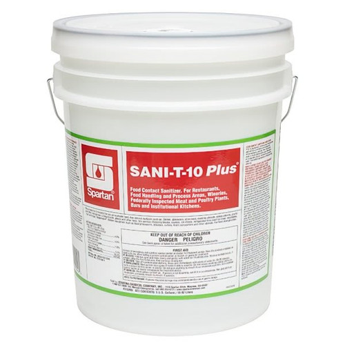 Spartan Sani-T-10 Plus, Food Contact Sanitizer, 5 Gal