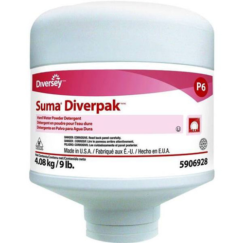 Diversey Suma Diverpak 9 Lb. Dish Soap Powder For Hard Water, Case Of 4