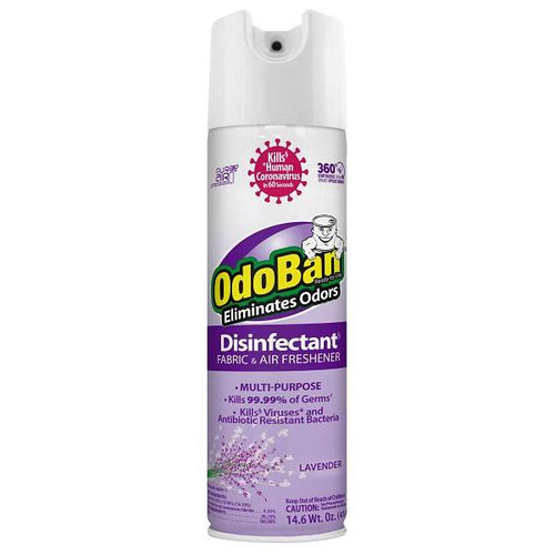Odoban 14.6 Oz Disinfectant Fabric And Air Refresher Spray, Lavender Case Of 6